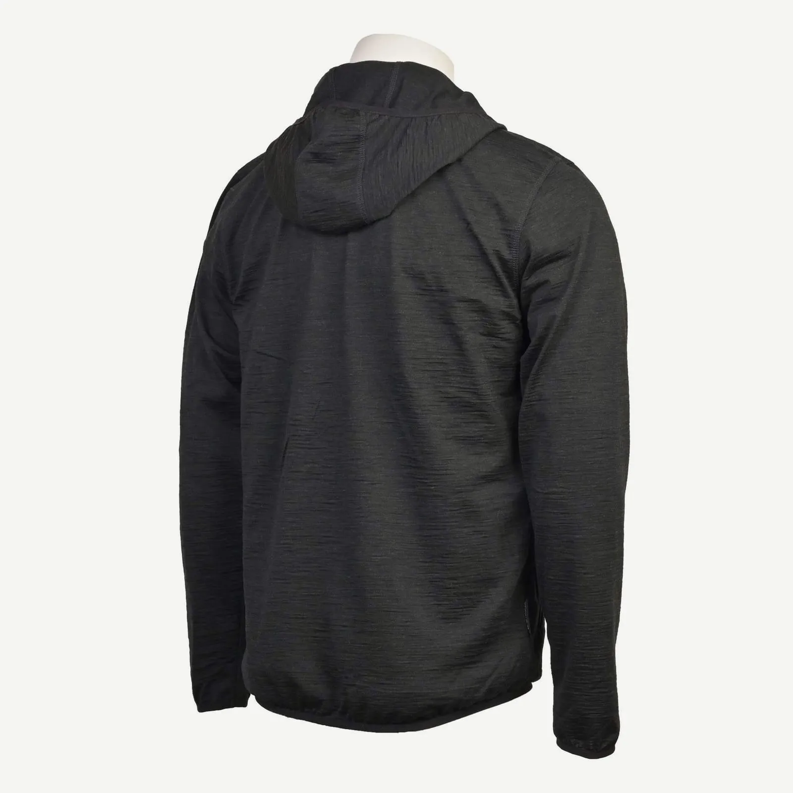 Muški full-zip merino duks sa kapuljačom 190 — Crna (3)
