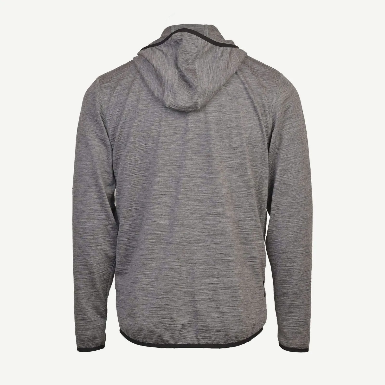 Muški full-zip merino duks sa kapuljačom 190 — Tamno siva (4)